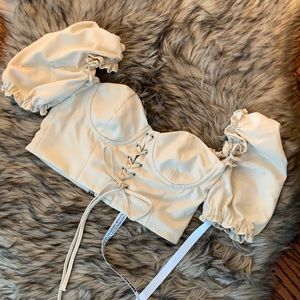 SOLD - House of CB Lace Up Top